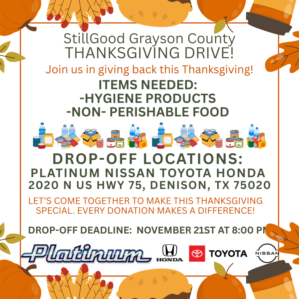 Thanksgiving Drive at Platinum Honda of Texoma