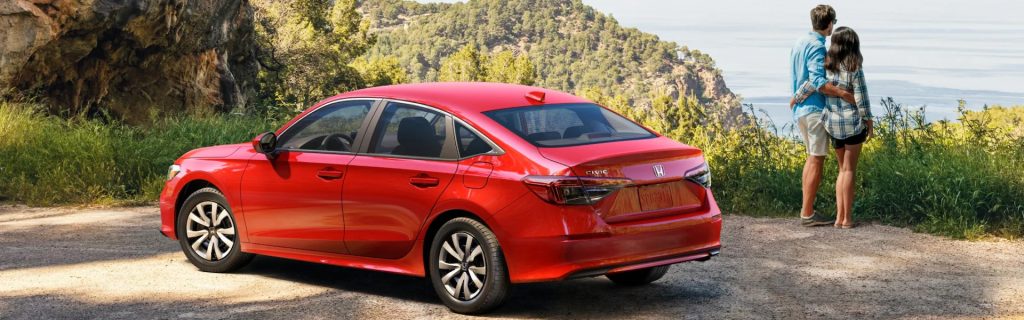 2026 Honda Civic Hybrid parked in nature