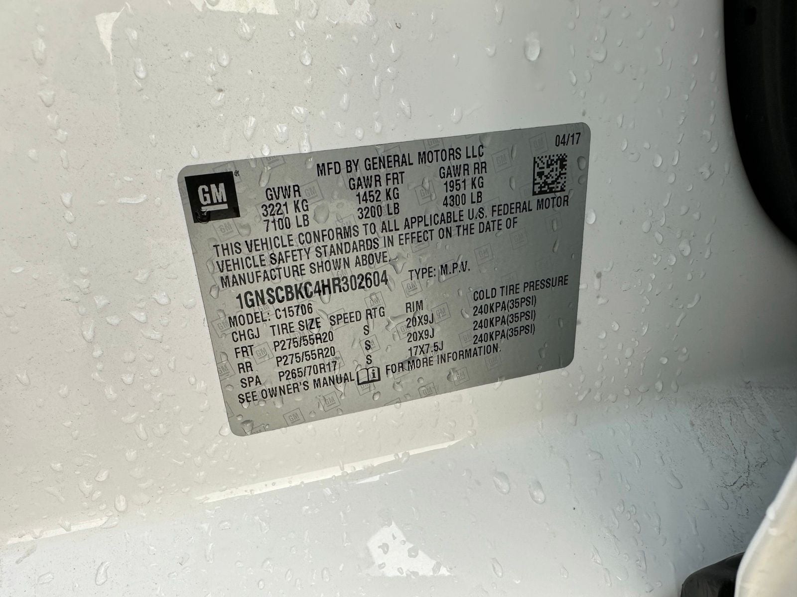 2017 Chevrolet Tahoe LT