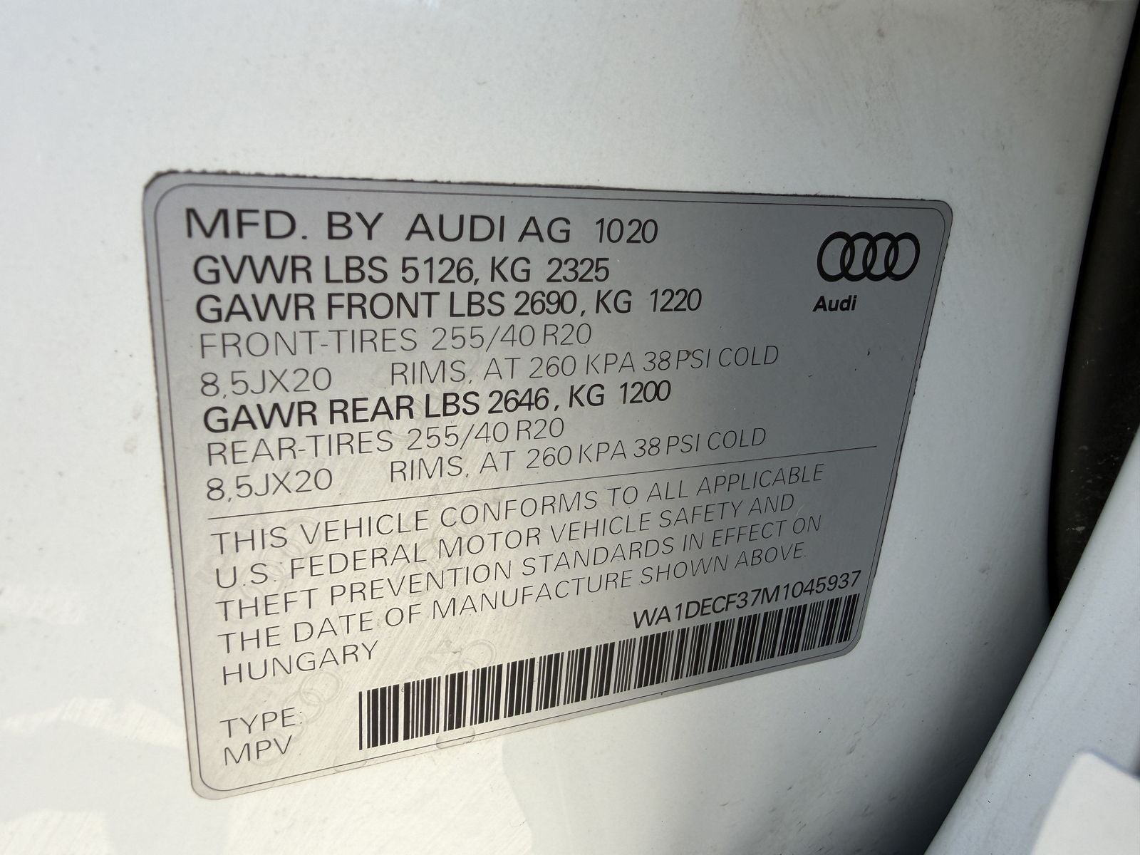 2021 Audi Q3 Premium S Line quattro