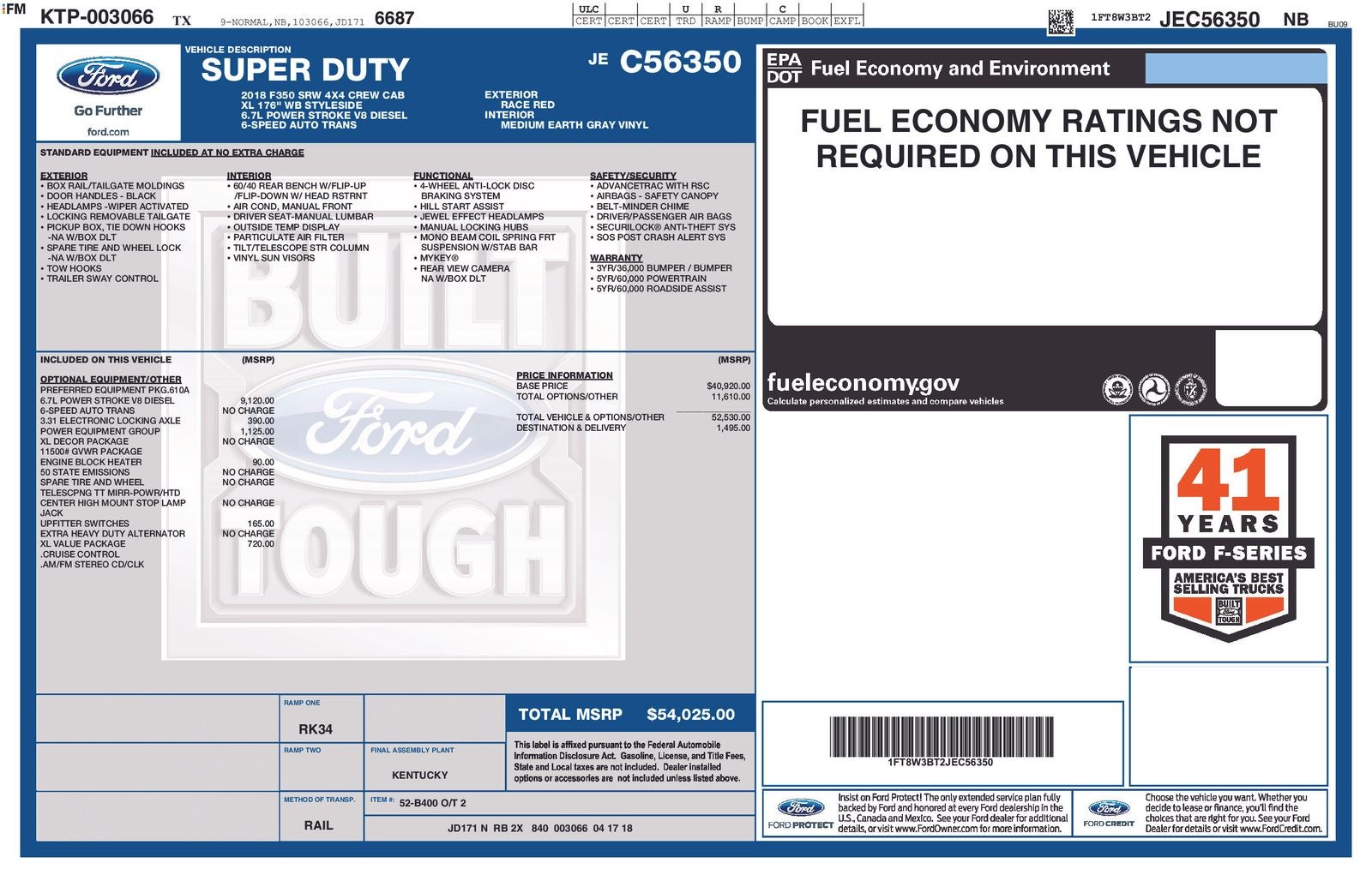 2018 Ford F-350SD XL
