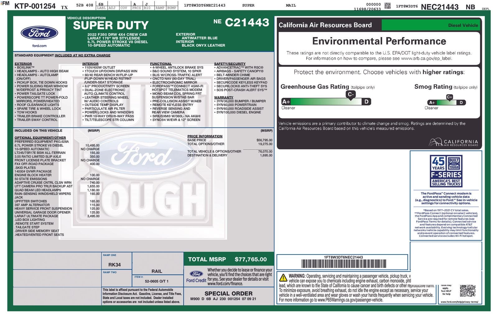 2022 Ford F-350SD Lariat DRW