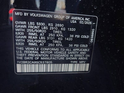 2025 Volkswagen Atlas 2.0T SEL