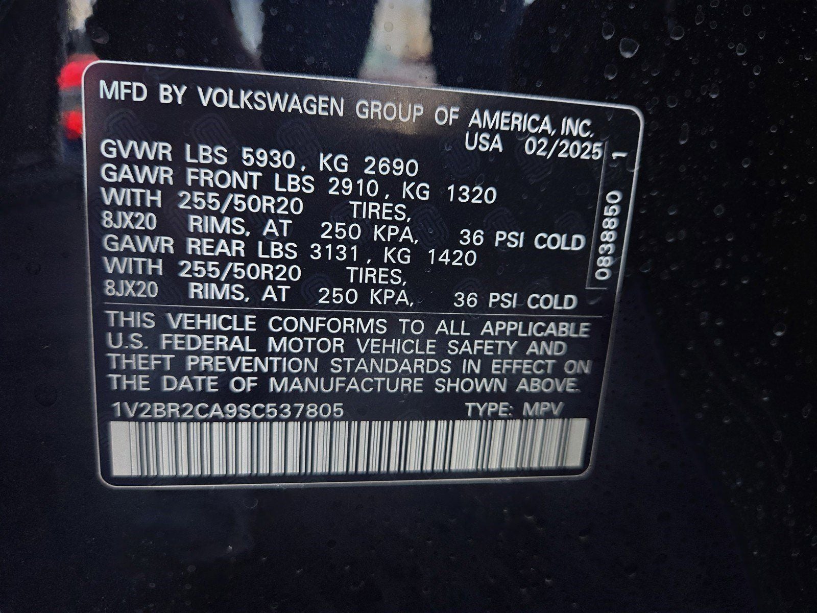 2025 Volkswagen Atlas 2.0T SEL