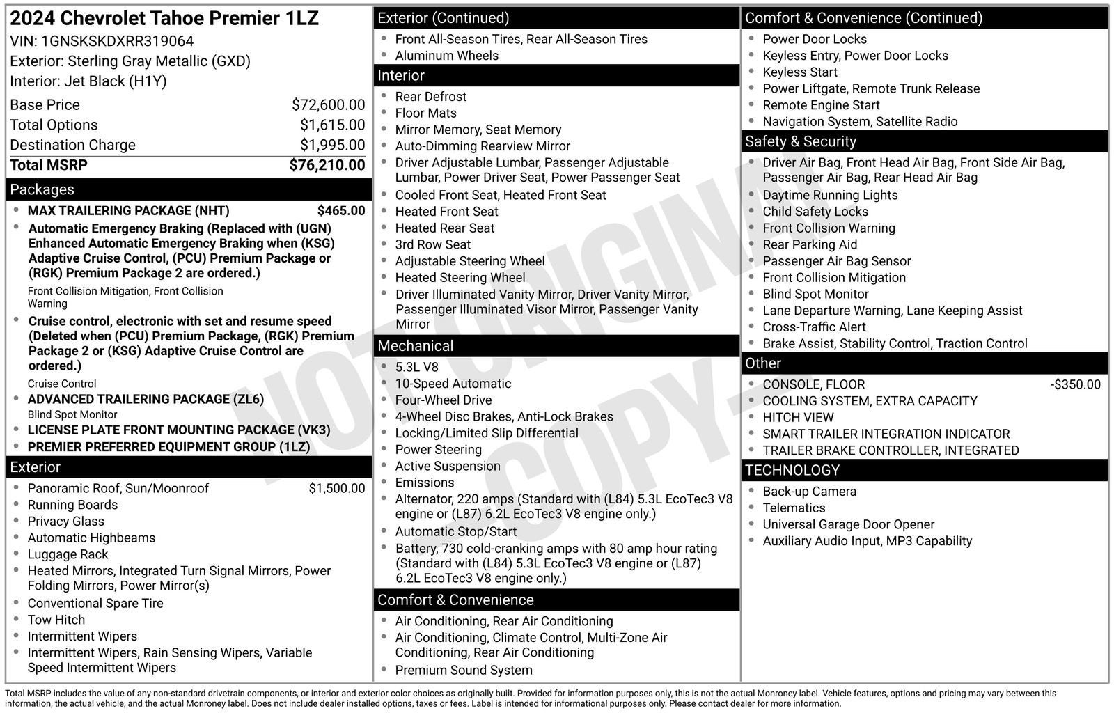 2024 Chevrolet Tahoe Premier