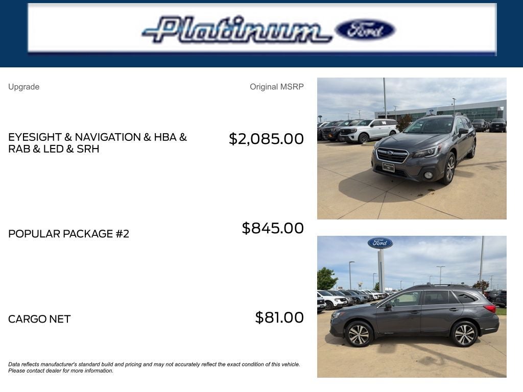 2018 Subaru Outback 2.5i Limited